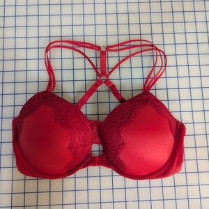 Victoria's Secret Red Satin Push-Up Bra